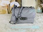 New Grade Quality Clone Michael Kors Cece Large Grey Genuine Leather Women's Chain Bag
